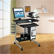 Pemberly Row Wood Top Computer Work Station in Graphite