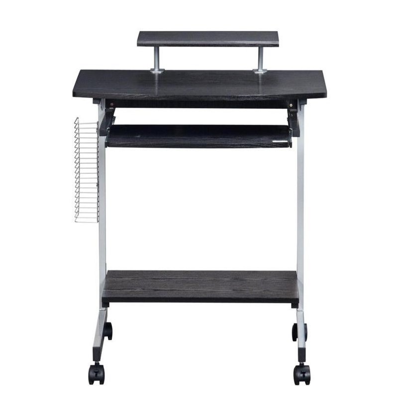 Pemberly Row Wood Top Computer Work Station in Graphite