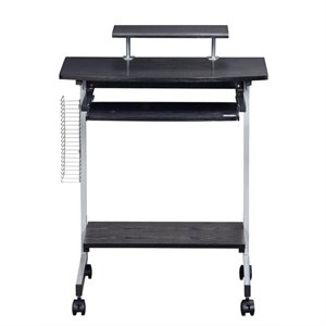 Pemberly Row Wood Top Computer Work Station in Graphite