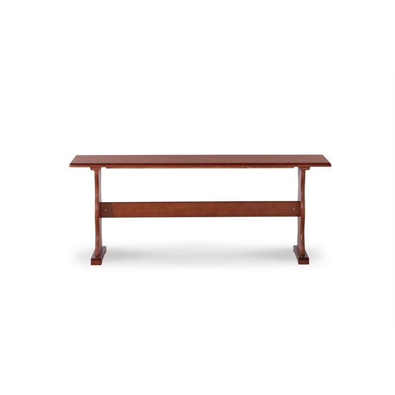 Pemberley Row Pine Walnut Brown Breakfast Nook Set Rectangular Under-Seat Storage 67.25