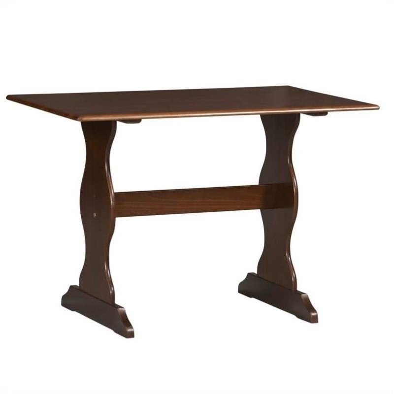 Pemberley Row Solid Pine Walnut Dining Table Rectangular Easy to Assemble 43