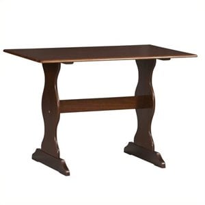 Pemberley Row Solid Pine Walnut Dining Table Rectangular Easy to Assemble 43&quotW x 27&quotD x 29.5&quotH