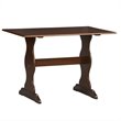 Pemberley Row Solid Pine Walnut Dining Table Rectangular Easy to Assemble 43