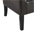 Pemberley Row Faux Leather Brown Club Chair Barrel Stain Resistant 33