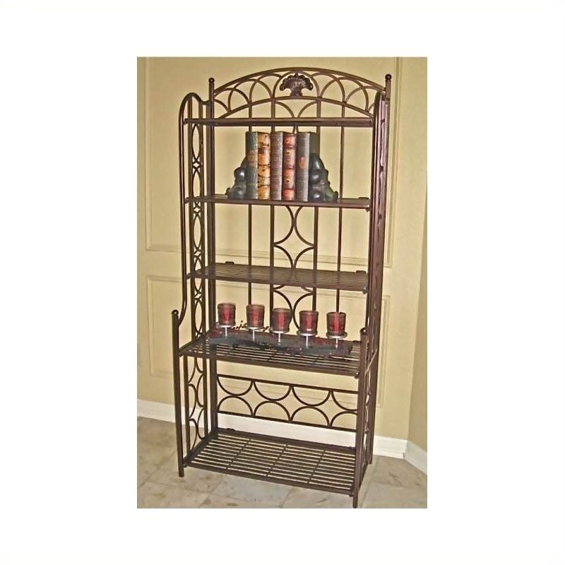 Pemberley Row Iron Matte Bronze Bakers Rack Rectangular 67