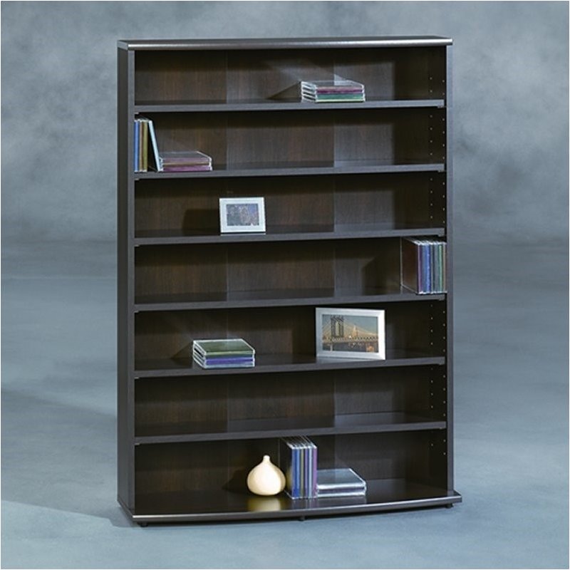 Pemberley Row Wood Cinnamon Cherry Multimedia Storage Rack Rectangular 46