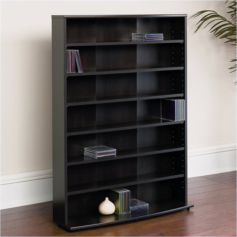 Pemberley Row Wood Cinnamon Cherry Multimedia Storage Rack Rectangular 46
