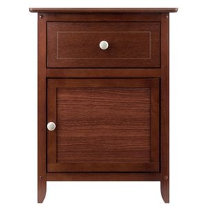 Pemberley Row Solid Wood Walnut Nightstand Rectangular 25&quotH Unassembled