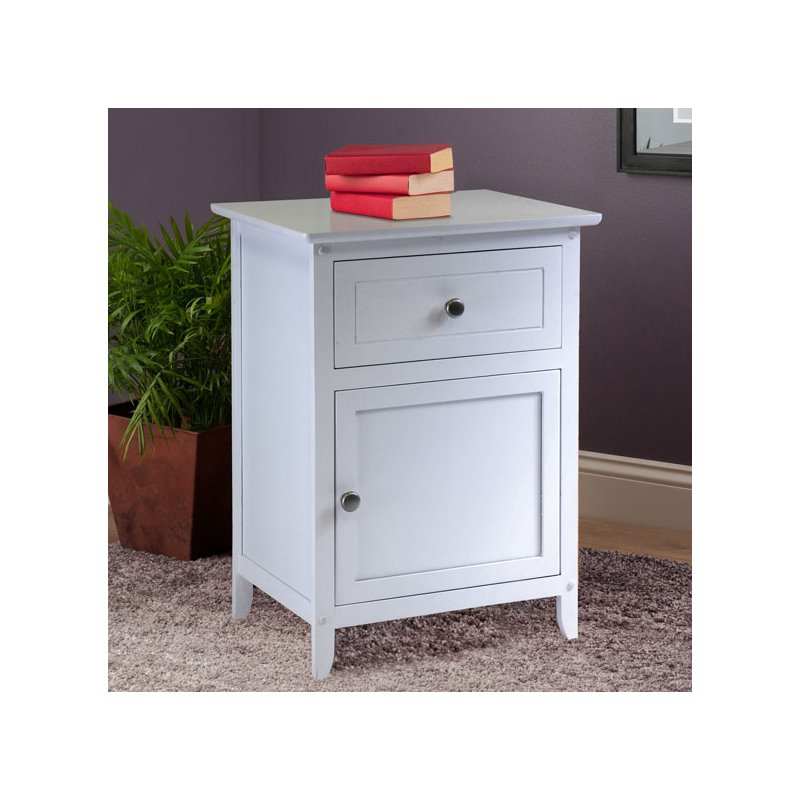 Pemberley Row Solid Wood White Nightstand Rectangular 25