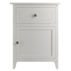Pemberley Row Solid Wood White Nightstand Rectangular 25&quotH Unassembled