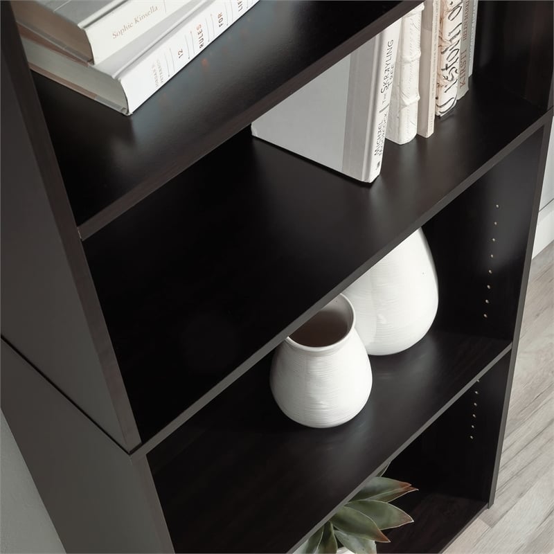 Pemberly Row 5-Shelf Bookcase in Cinnamon Cherry