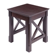 Pemberly Row 3-Piece Transitional Solid Wood Nesting Table in Cappuccino