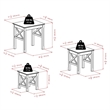 Pemberly Row 3-Piece Transitional Solid Wood Nesting Table in Cappuccino