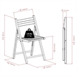 Pemberly Row Transitional Solid Wood Folding Chair Set in Natural (Set of 4)