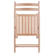 Pemberly Row Transitional Solid Wood Folding Chair Set in Natural (Set of 4)