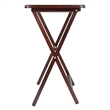 Pemberly Row Rectangle Transitional Solid Wood TV Table in Walnut (Set of 4)