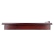 Pemberly Row Solid Wood Lap Desk Flip Top w/ Drawer and Foldable Legs in Walnut
