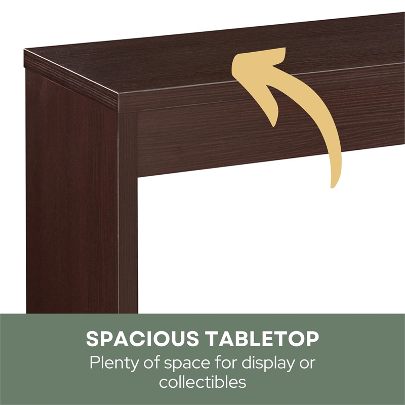Pemberley Row Melamine Veneer Espresso Console Rectangular 48