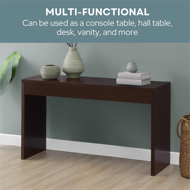 Pemberley Row Melamine Veneer Espresso Console Rectangular 48