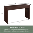 Pemberley Row Melamine Veneer Espresso Console Rectangular 48