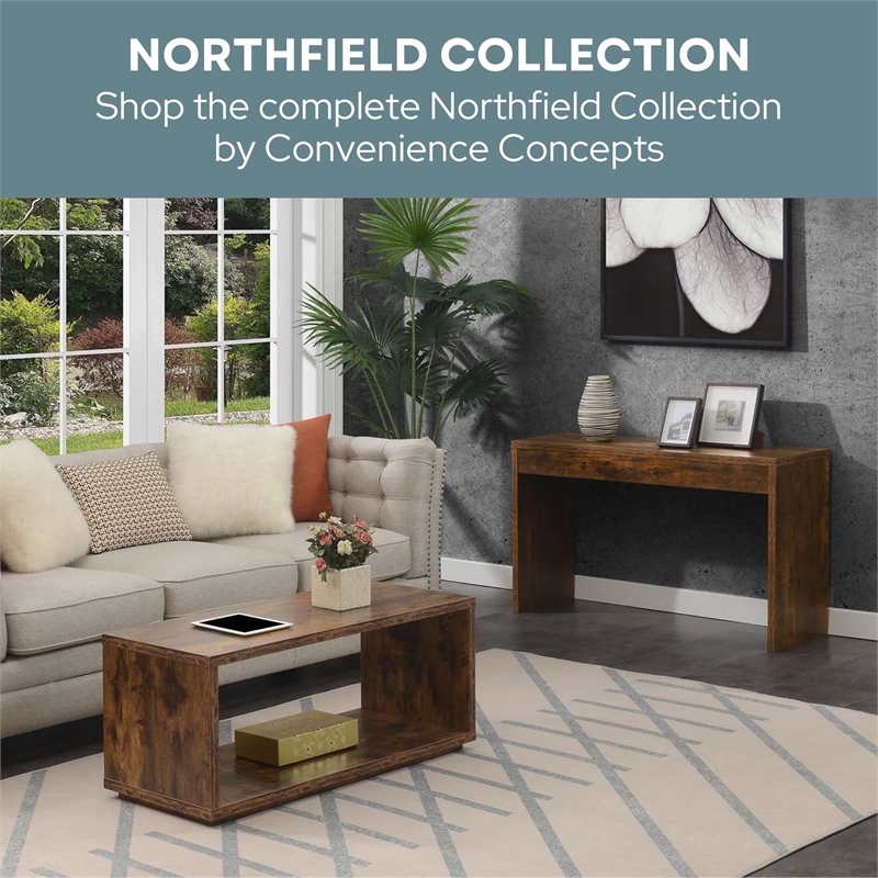 Pemberley Row Melamine Veneer Espresso Console Rectangular 48