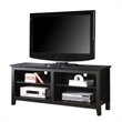 Pemberley Row MDF Black TV Console Rectangular Adjustable Shelving 58