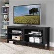 Pemberley Row MDF Black TV Console Rectangular Adjustable Shelving 58