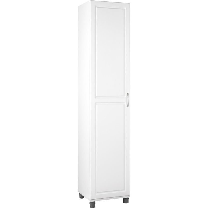 Pemberley Row Engineered Wood White Cabinet Rectangular Adjustable Shelves 75.19