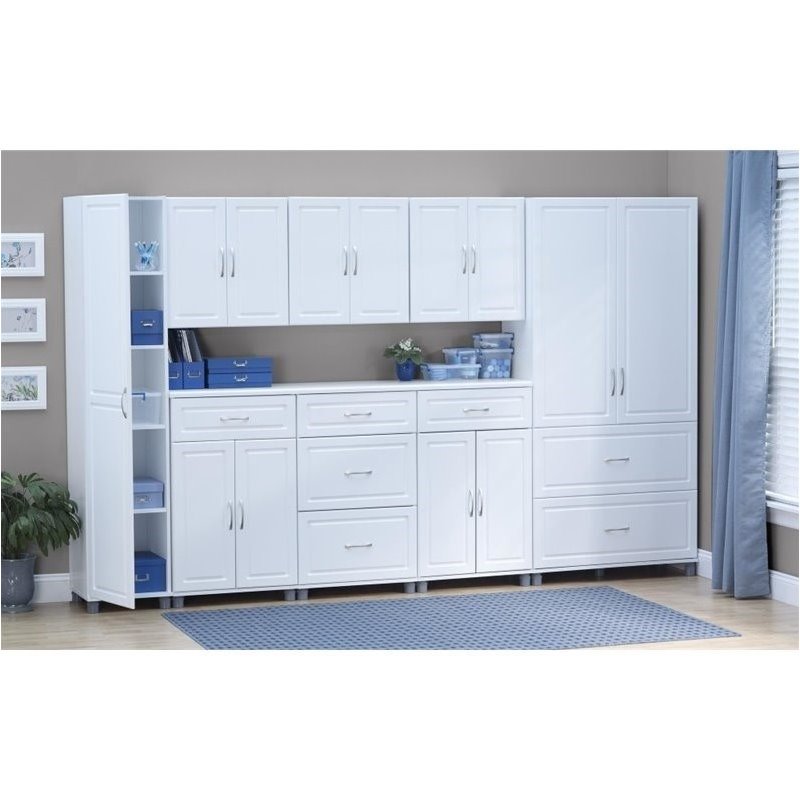 Pemberley Row Engineered Wood White Cabinet Rectangular Adjustable Shelves 75.19