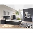 Pemberley Row Engineered Wood Black Nightstand Rectangular 19.49