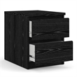 Pemberley Row Engineered Wood Black Nightstand Rectangular 19.49