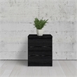 Pemberley Row Engineered Wood Black Nightstand Rectangular 19.49