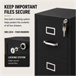 Pemberley Row Metal Black Filing Cabinet Vertical Lockable 52