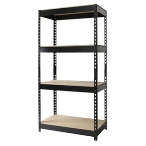 Pemberley Row Heavy-Duty Steel Black Storage Unit Rectangular 60&quot x 30&quot Assembled