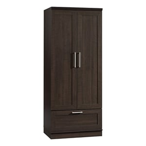 Pemberley Row Engineered Wood Dakota Oak Wardrobe Rectangular Adjustable Shelf 71.13&quotH x 29&quotW x 21&quotD Unassembled