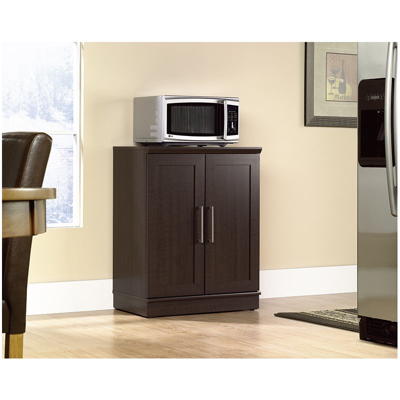 Pemberly Row Engineered Wood Base Storage Cabinet in Dakota Oak