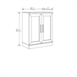 Pemberly Row Adjustable Shelf Traditional Engineered Wood Cabinet in Sienna Oak