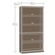 Pemberley Row Engineered Wood Washington Cherry Bookcase Rectangular 69.75