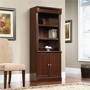 Pemberley Row Engineered Wood Select Cherry Bookcase Rectangular Adjustable Shelves 71.88&quot Unassembled