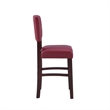 Pemberley Row Faux Leather Dark Red Counter Stool Rectangular Foam Padded Seat 24
