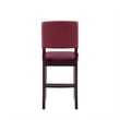 Pemberley Row Faux Leather Dark Red Counter Stool Rectangular Foam Padded Seat 24