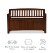 Pemberley Row Rubberwood Walnut Brown Storage Bench Rectangular Flip Top 50