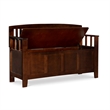 Pemberley Row Rubberwood Walnut Brown Storage Bench Rectangular Flip Top 50