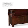 Pemberley Row Rubberwood Walnut Brown Storage Bench Rectangular Flip Top 50