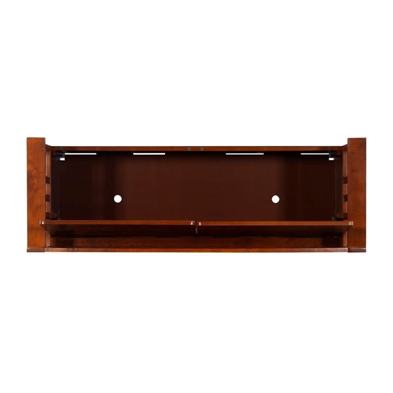 Pemberley Row Wood Walnut Brown Storage Bench Rectangular Split Seat 50