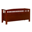 Pemberley Row Wood Walnut Brown Storage Bench Rectangular Split Seat 50