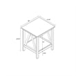 Pemberly Row Solid Ellotis Pine Wood End Table in Antique Tobacco Brown
