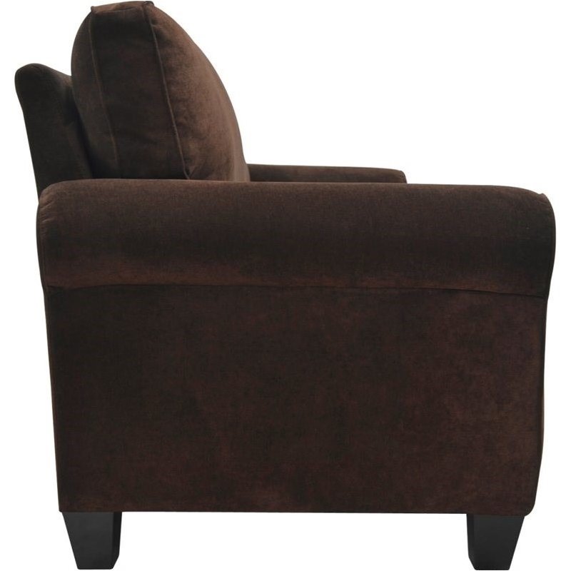 Pemberley Row Fabric Rye Brown Sofa Rectangular Compact 73