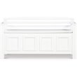 Pemberley Row White Storage Bench Rectangular Flip-Top Lid 46