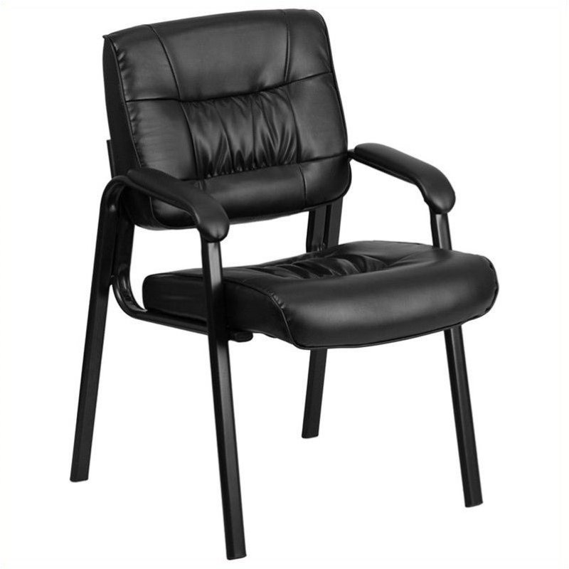 Pemberley Row Leather Black Chair Rectangular Comfortable 36